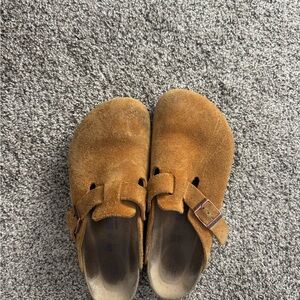 Birkenstock Brown Suede Mules